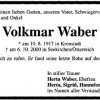Waber Volkmar 1917-2000 Todesanzeige